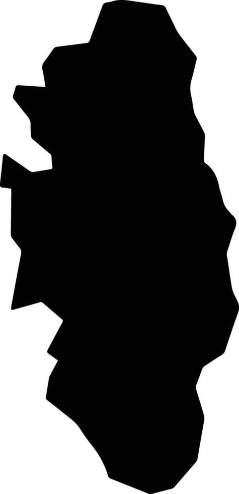 Agaie Nigeria silhouette map vector