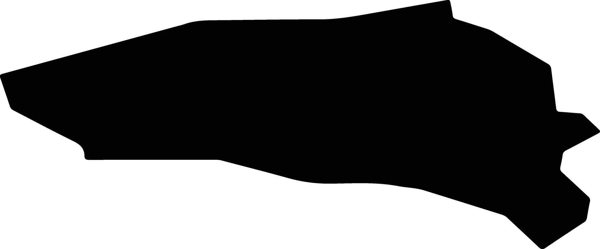 Ada Municipality Serbia silhouette map vector