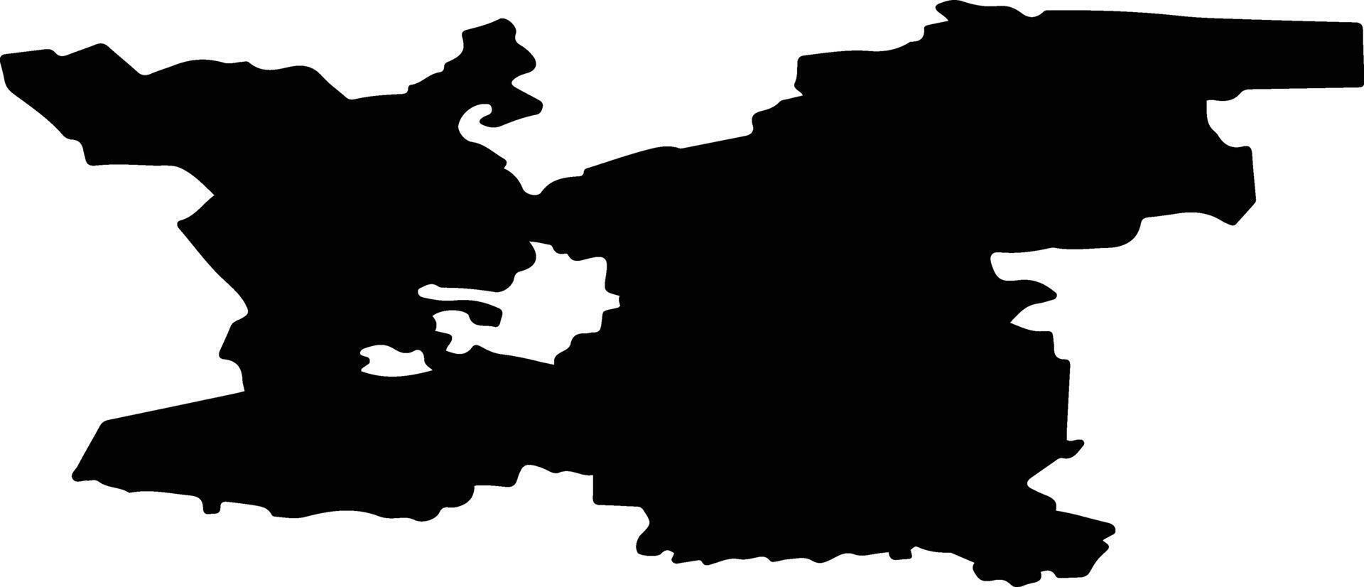 Achinsky Rayon Russia silhouette map vector