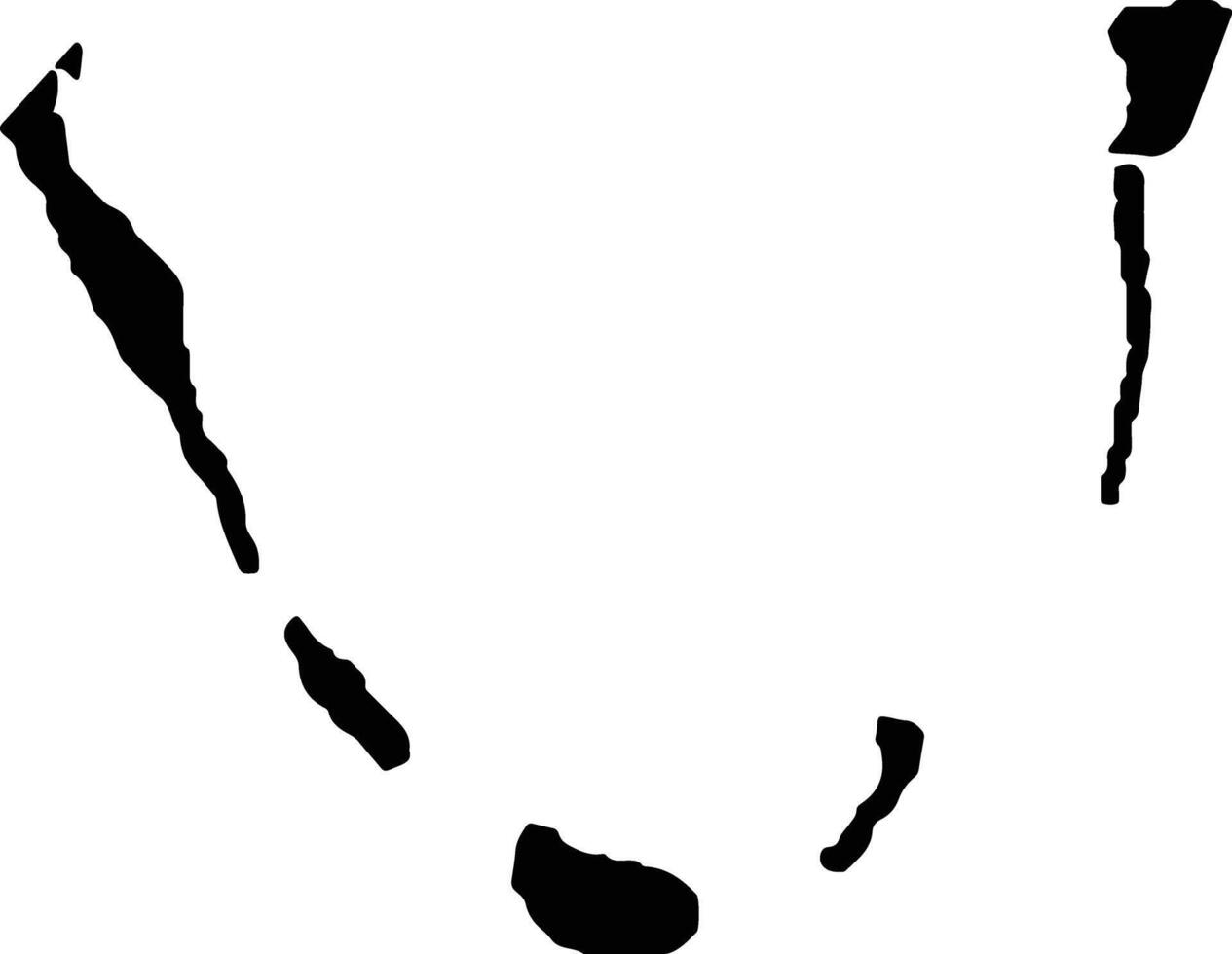 Addoo Maldives silhouette map vector