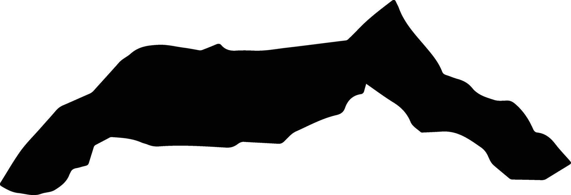 Ad Dohi Yemen silhouette map vector
