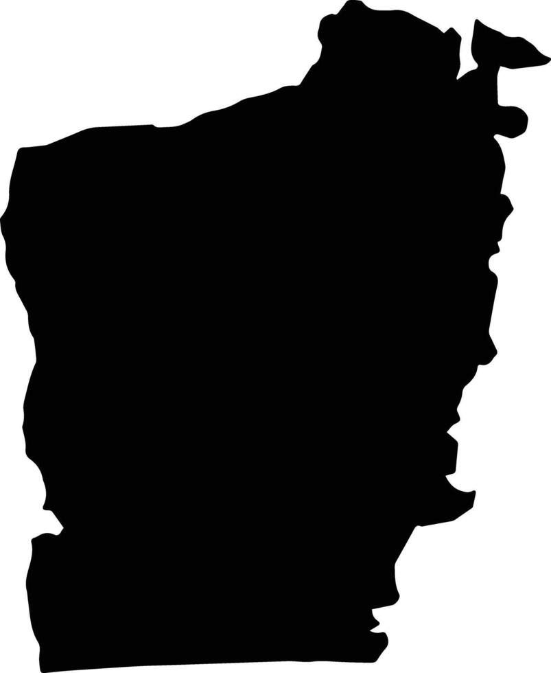 Ada West Ghana silhouette map vector