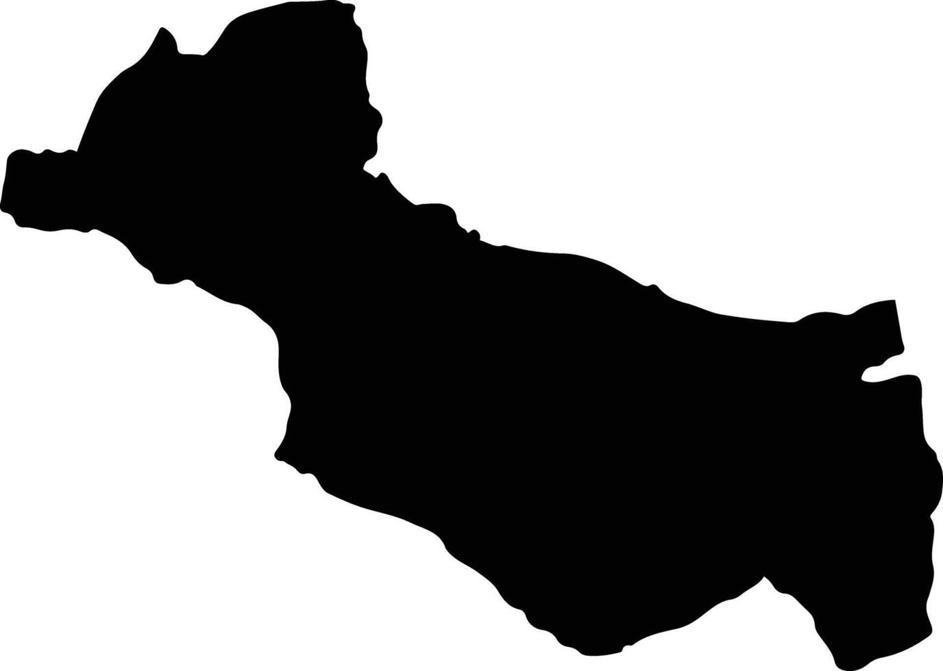 Aceh Tengah Indonesia silhouette map vector