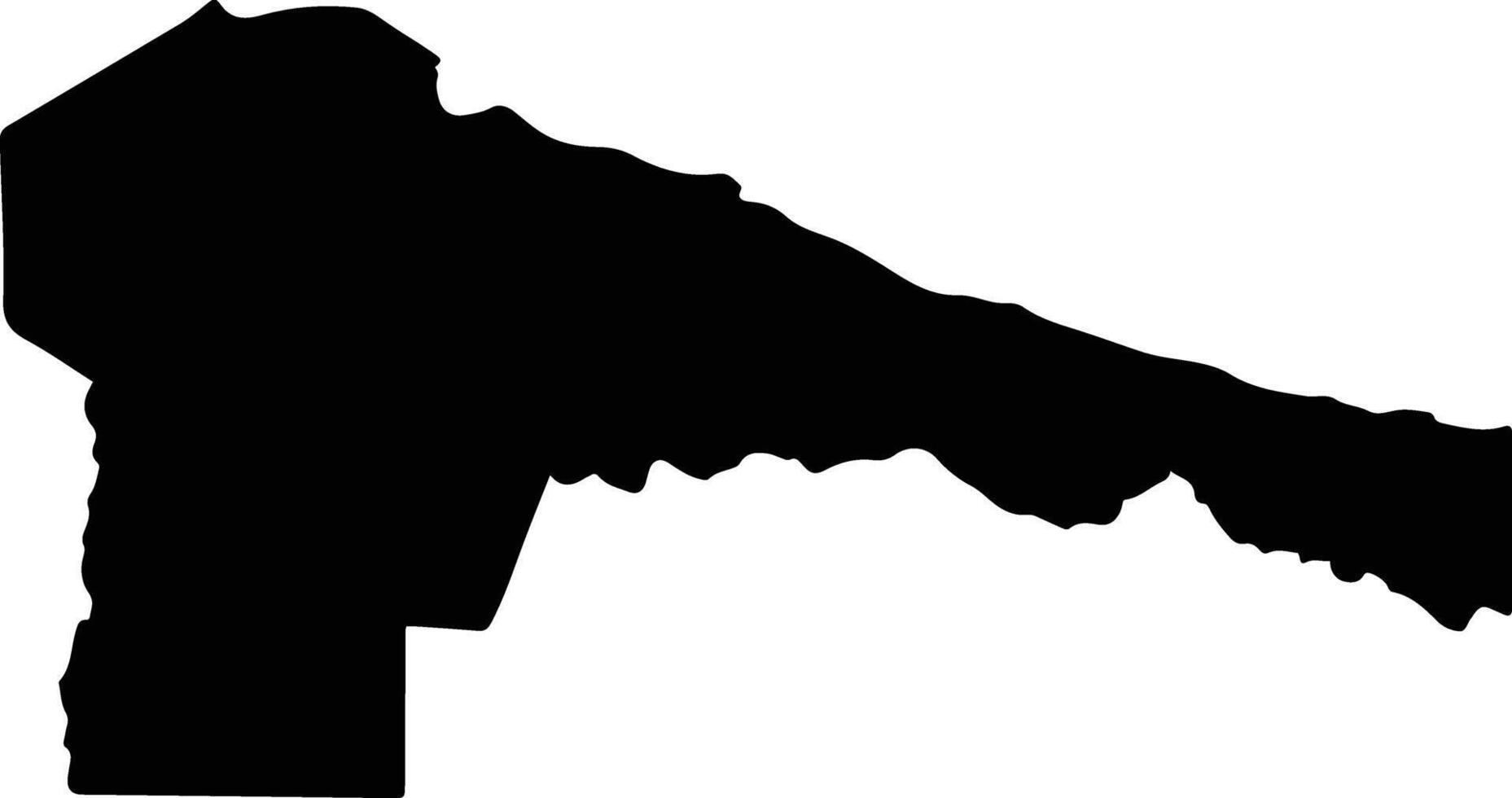 Aitape Lumi District Papua New Guinea silhouette map vector