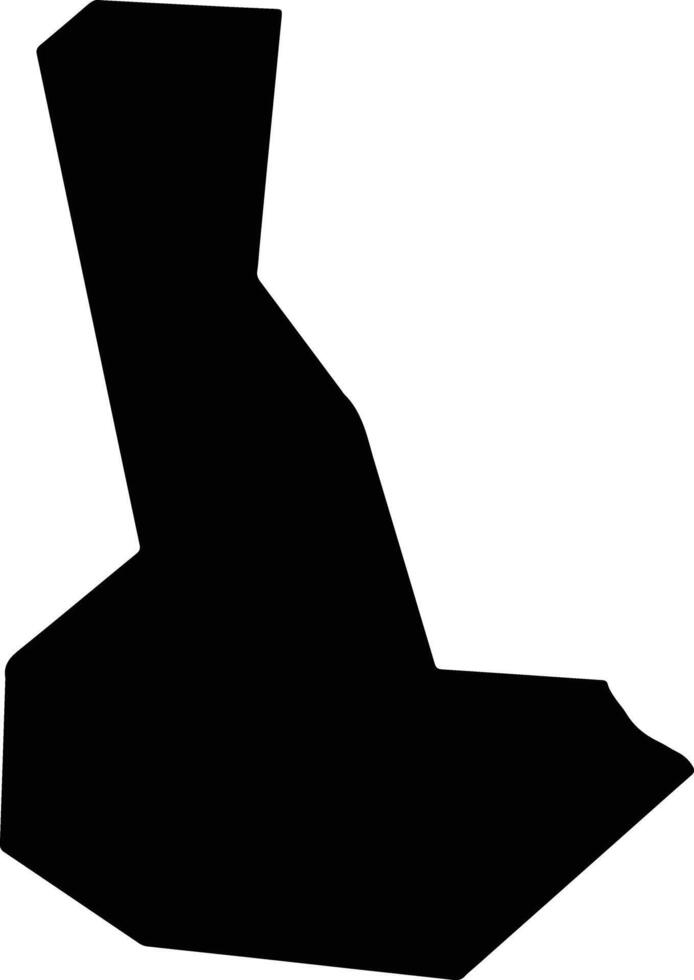 Adja Ouere Benin silhouette map vector
