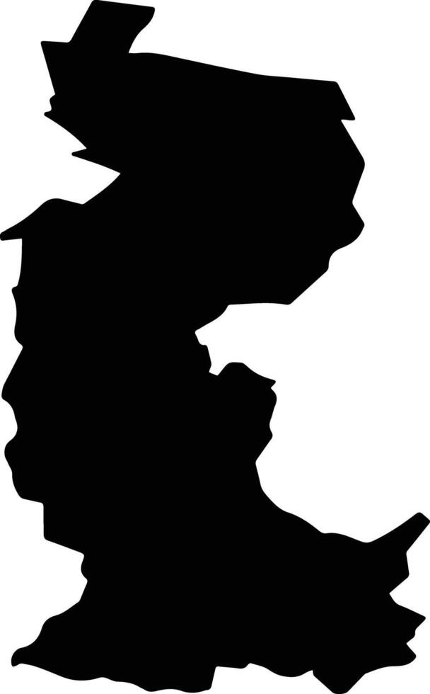 Achkhoy Martanovsky District Russia silhouette map vector