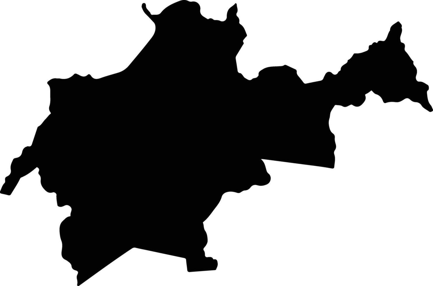 Adansi Asokwa Ghana silhouette map vector