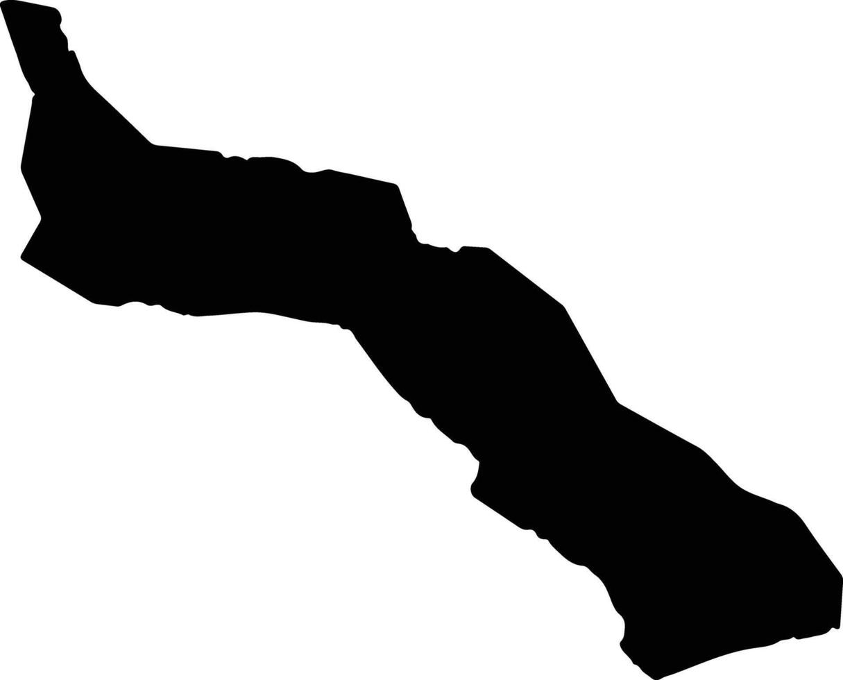 Agion Oros Greece silhouette map vector