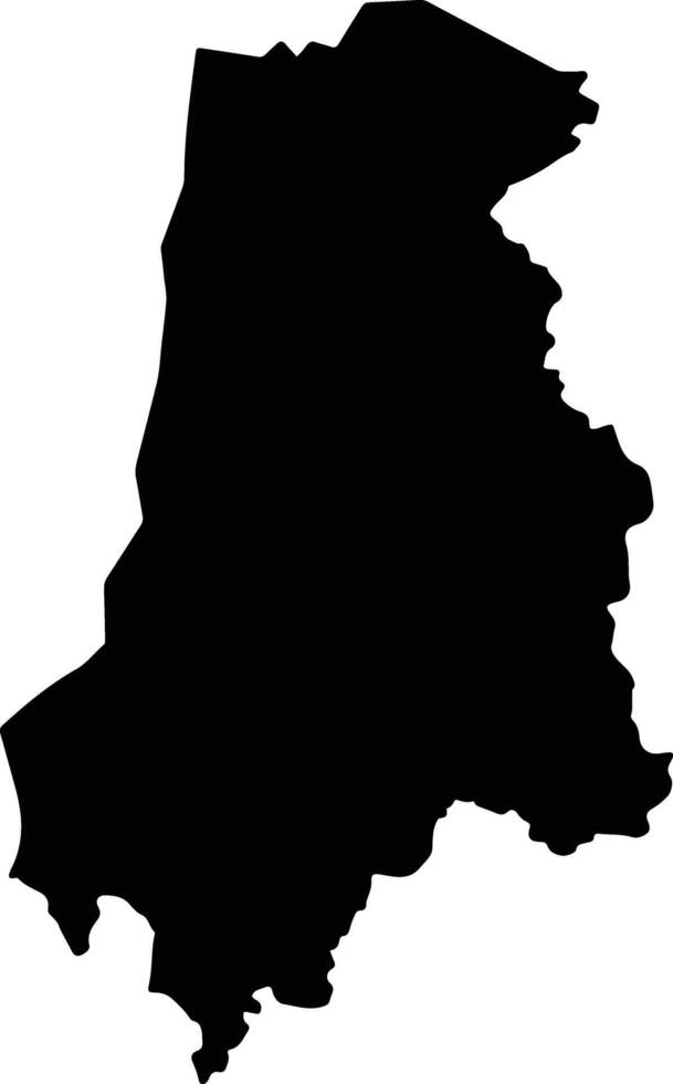 Ahafo Ano South East Ghana silhouette map vector