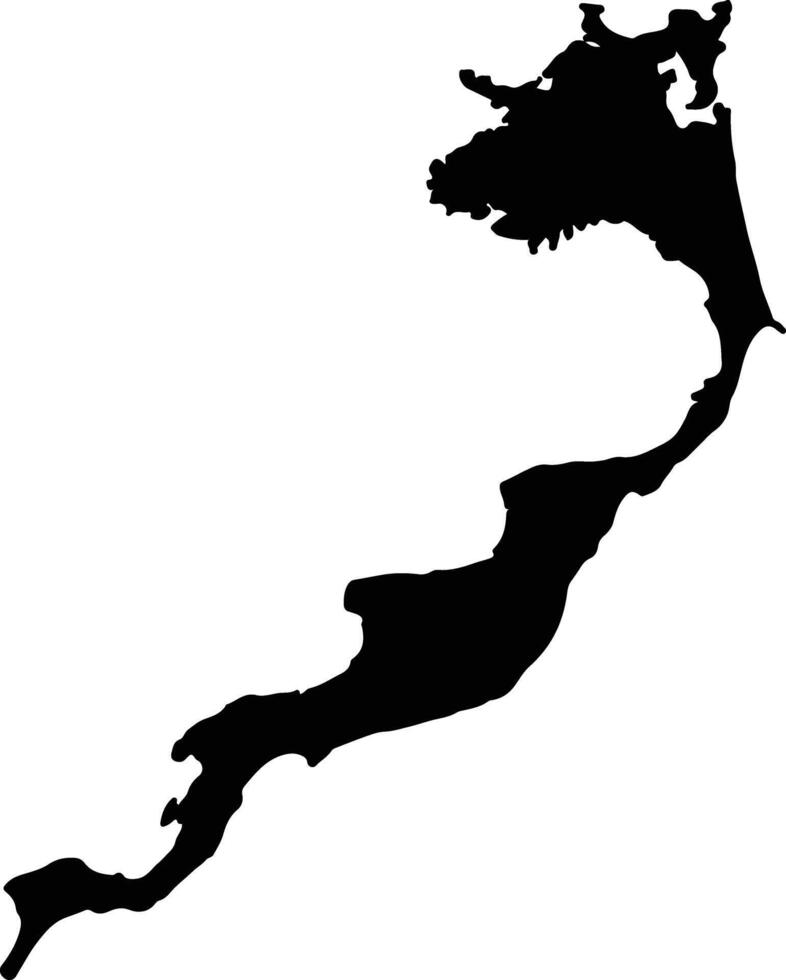 Acklins Bahamas silhouette map vector