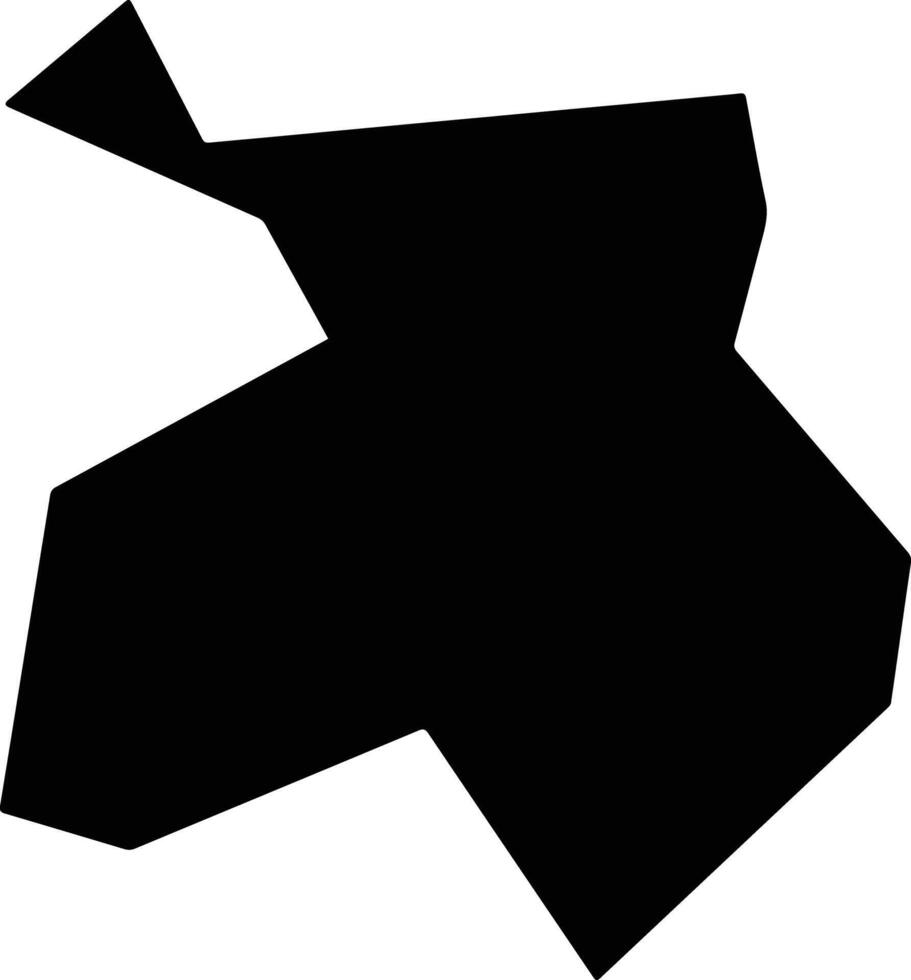 Ahiazu Mbaise Nigeria silhouette map vector