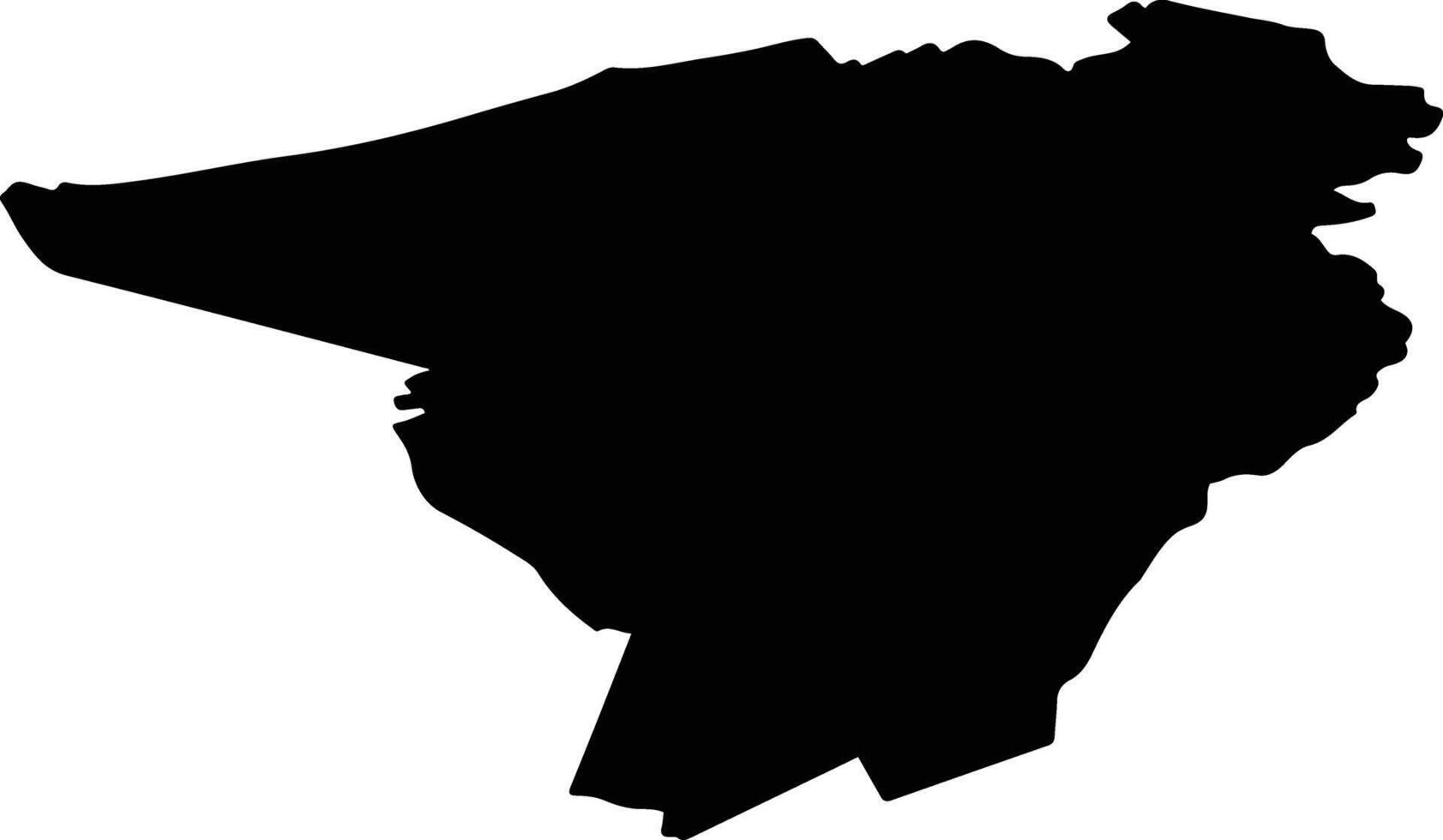 Achtkarspelen Netherlands silhouette map vector