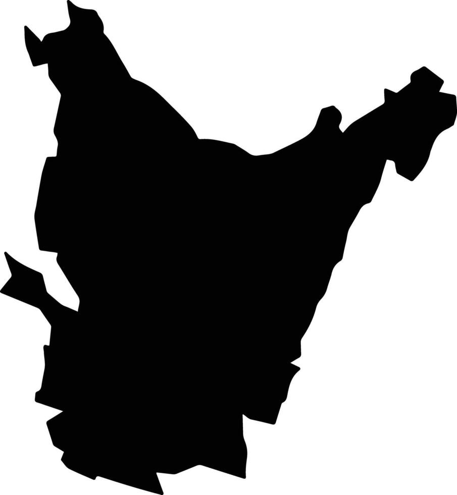 Acatzingo Mexico silhouette map vector