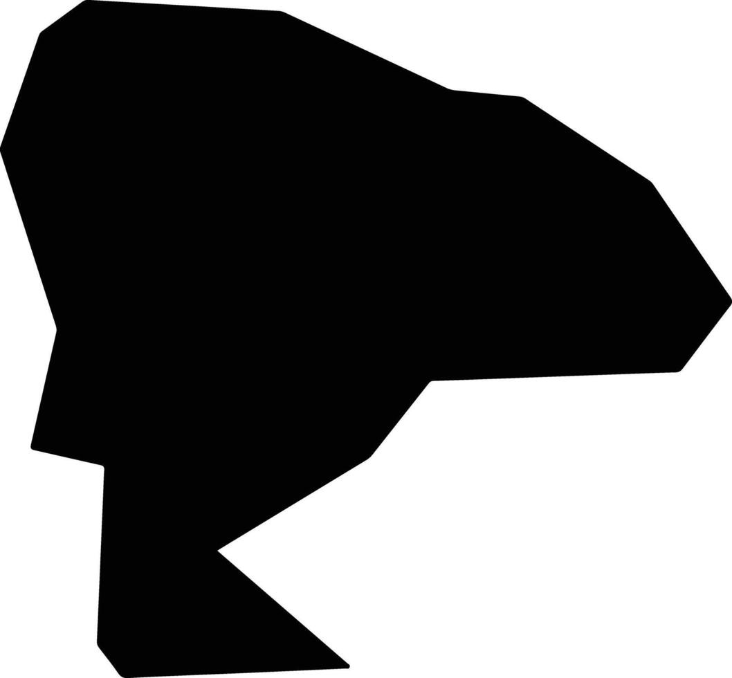 Agios Mamas Cyprus silhouette map vector