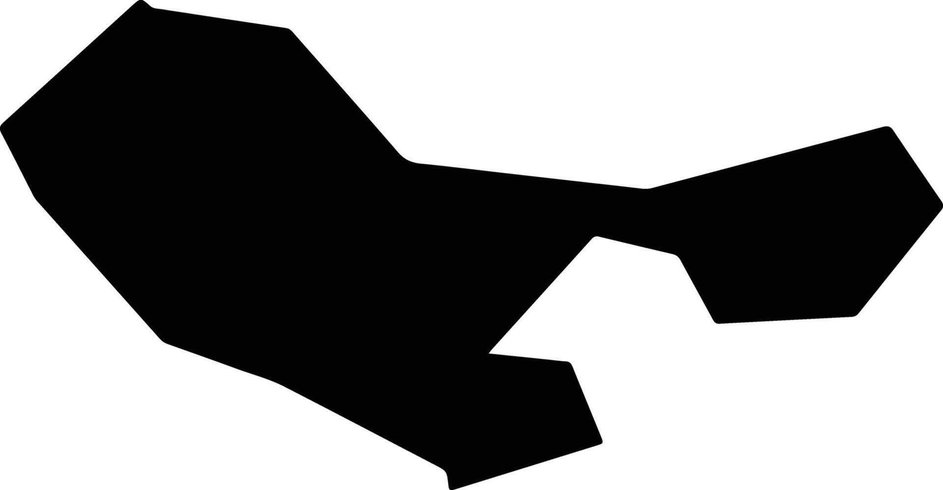 Agia Trias Cyprus silhouette map vector