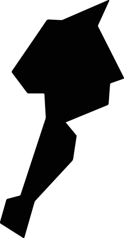 Agios Theodoros Tillrias Cyprus silhouette map vector