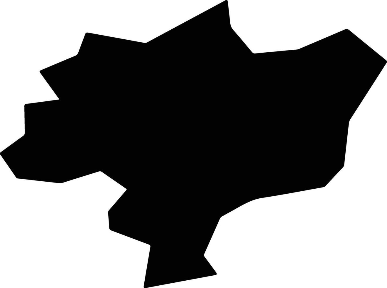 Aghjabadi District Azerbaijan silhouette map vector