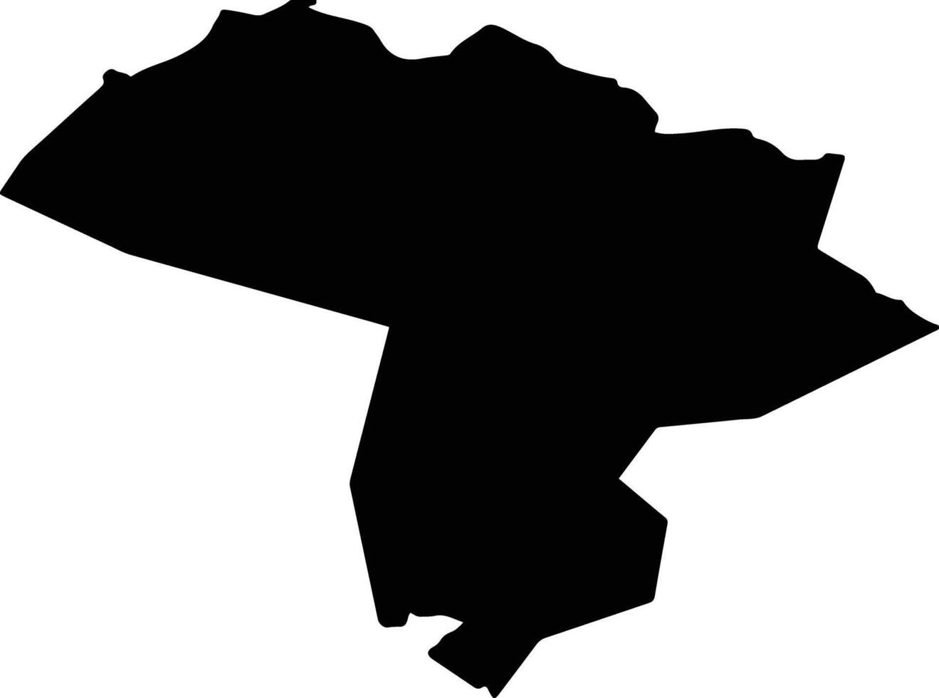 Agstafa District Azerbaijan silhouette map vector
