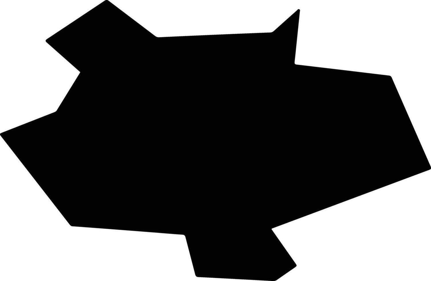 Adachi Japan silhouette map vector