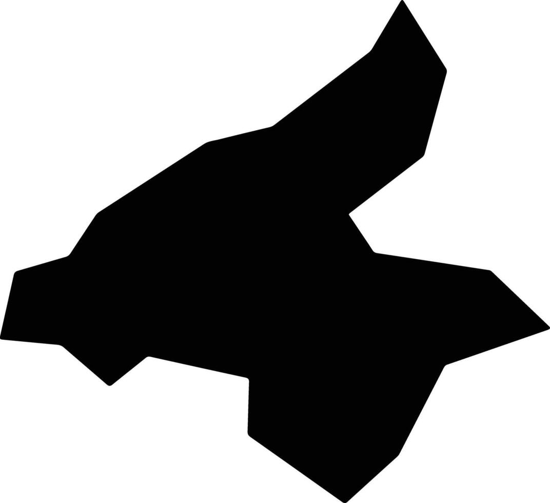 Agsu District Azerbaijan silhouette map vector