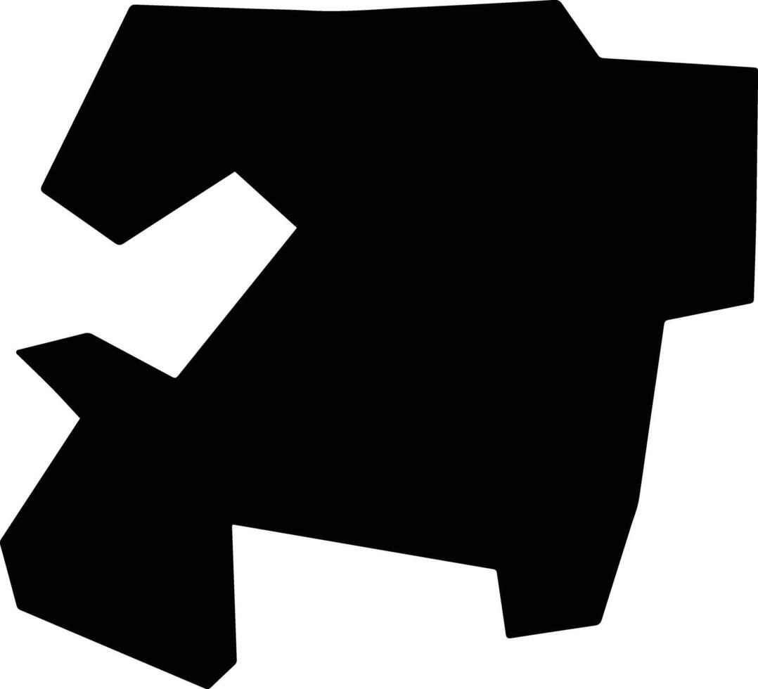 Adh Dhihar Yemen silhouette map vector