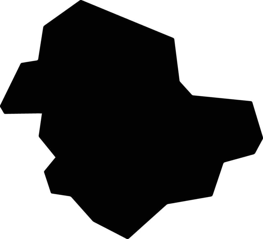 Agios Nikolaos Pafou Cyprus silhouette map vector