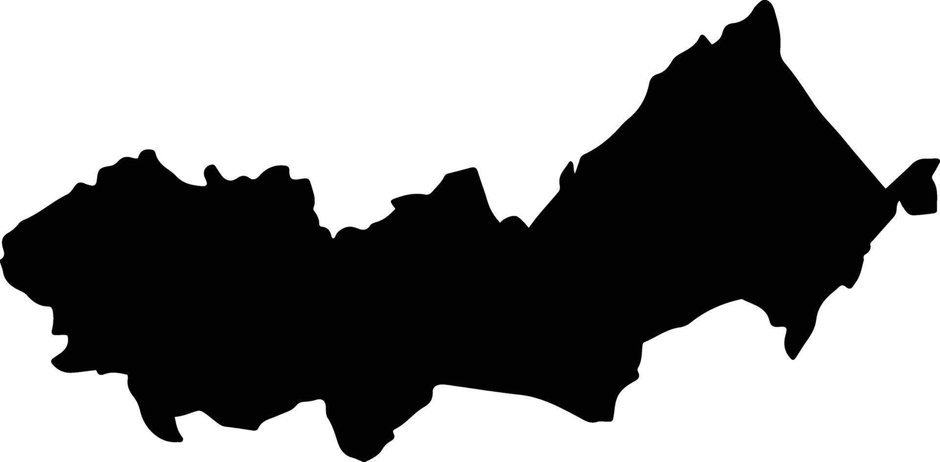 Ajalpan Mexico silhouette map vector