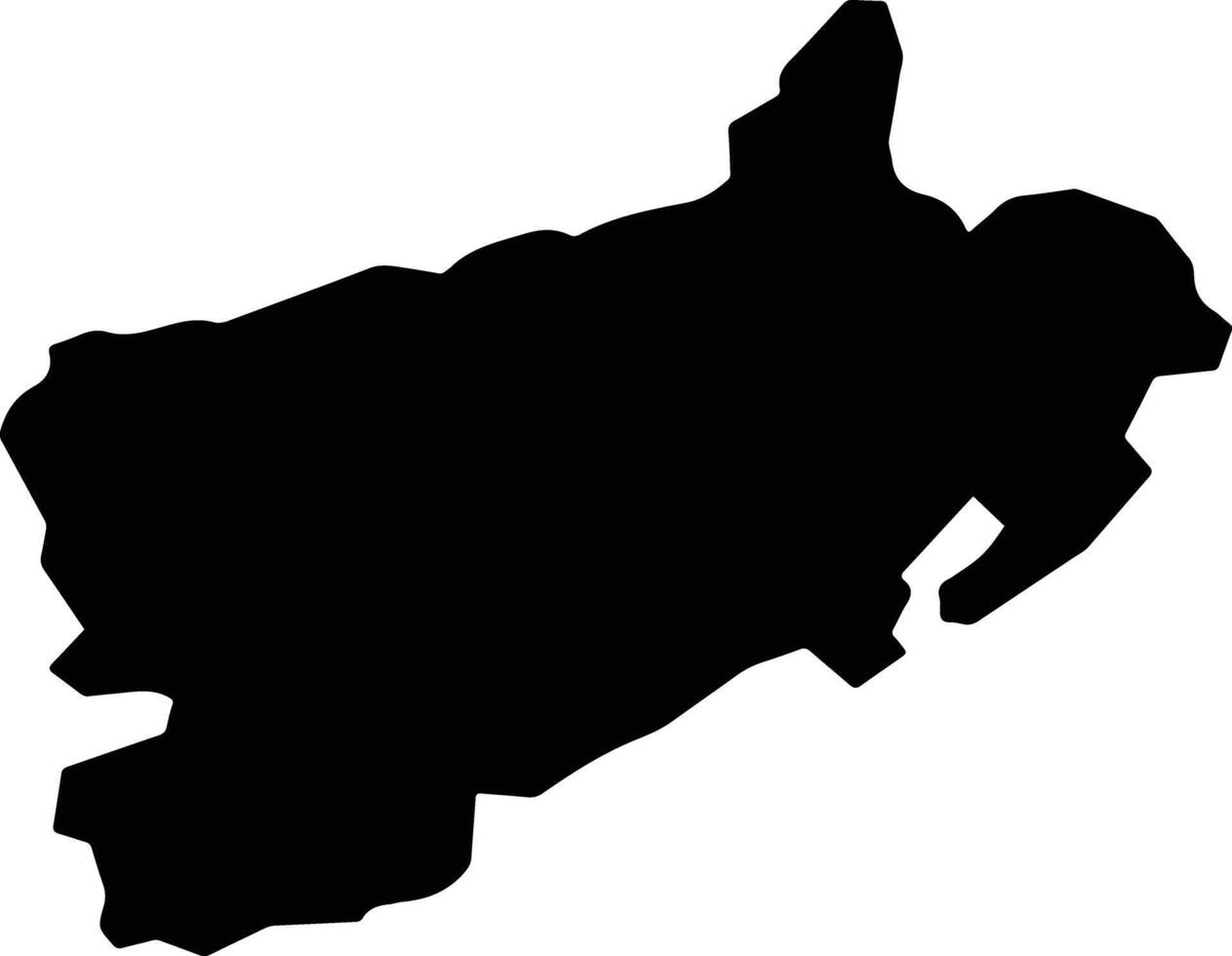 Ajristan Afghanistan silhouette map vector