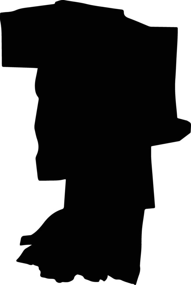 Ak Bugday Turkmenistan silhouette map vector