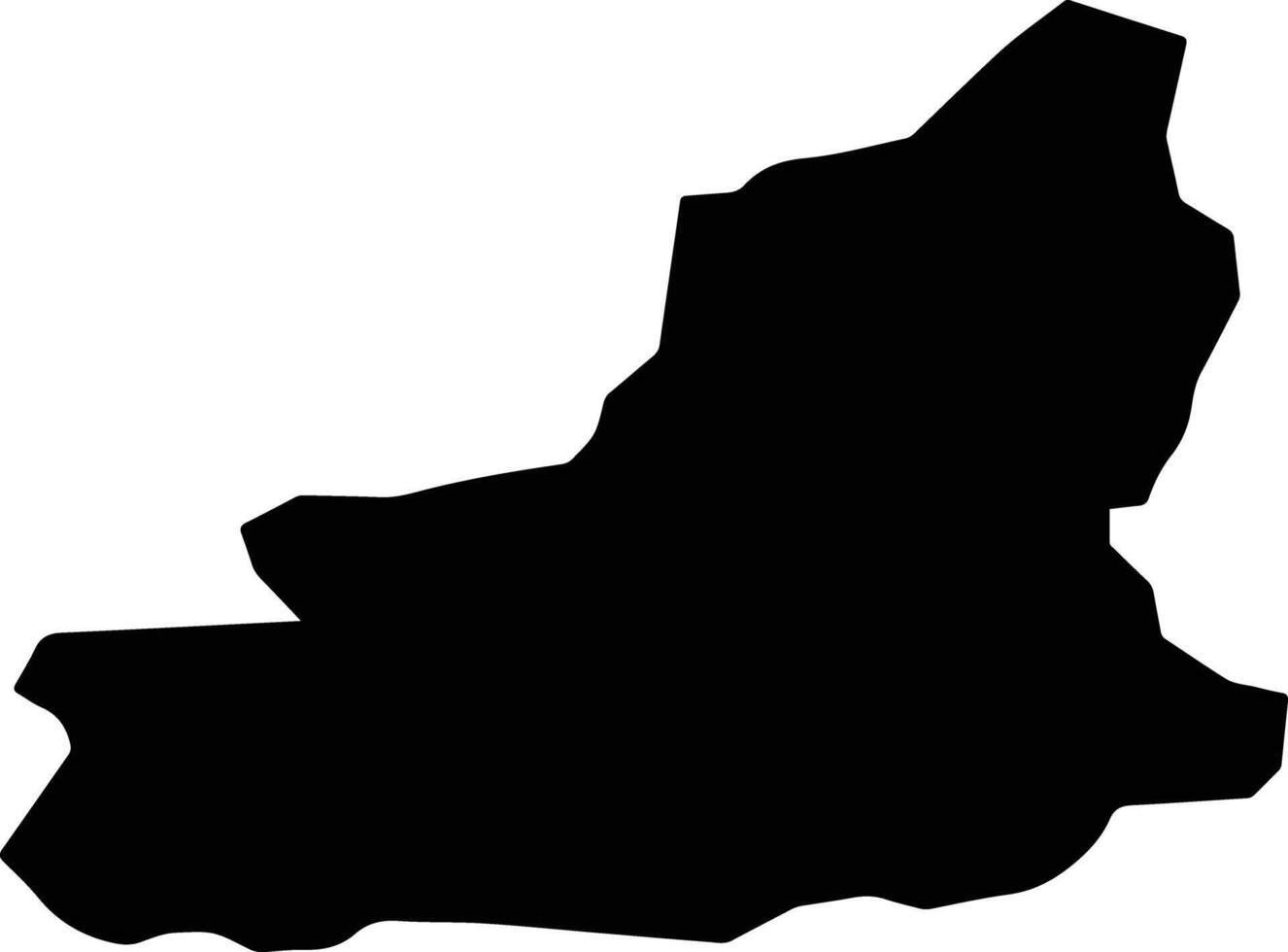 Ak Talaa Kyrgyzstan silhouette map vector