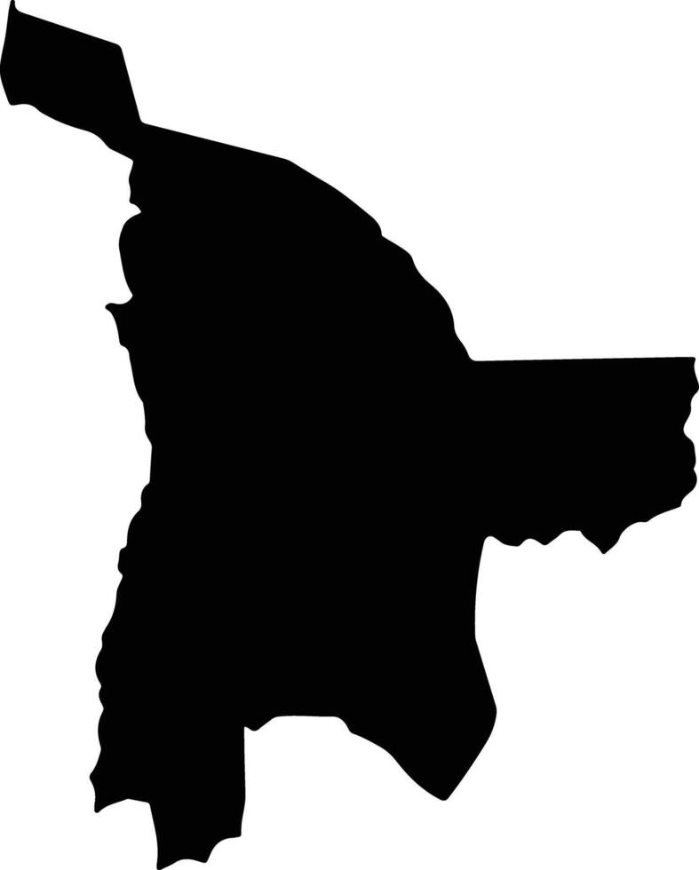 Akatsi North Ghana silhouette map vector