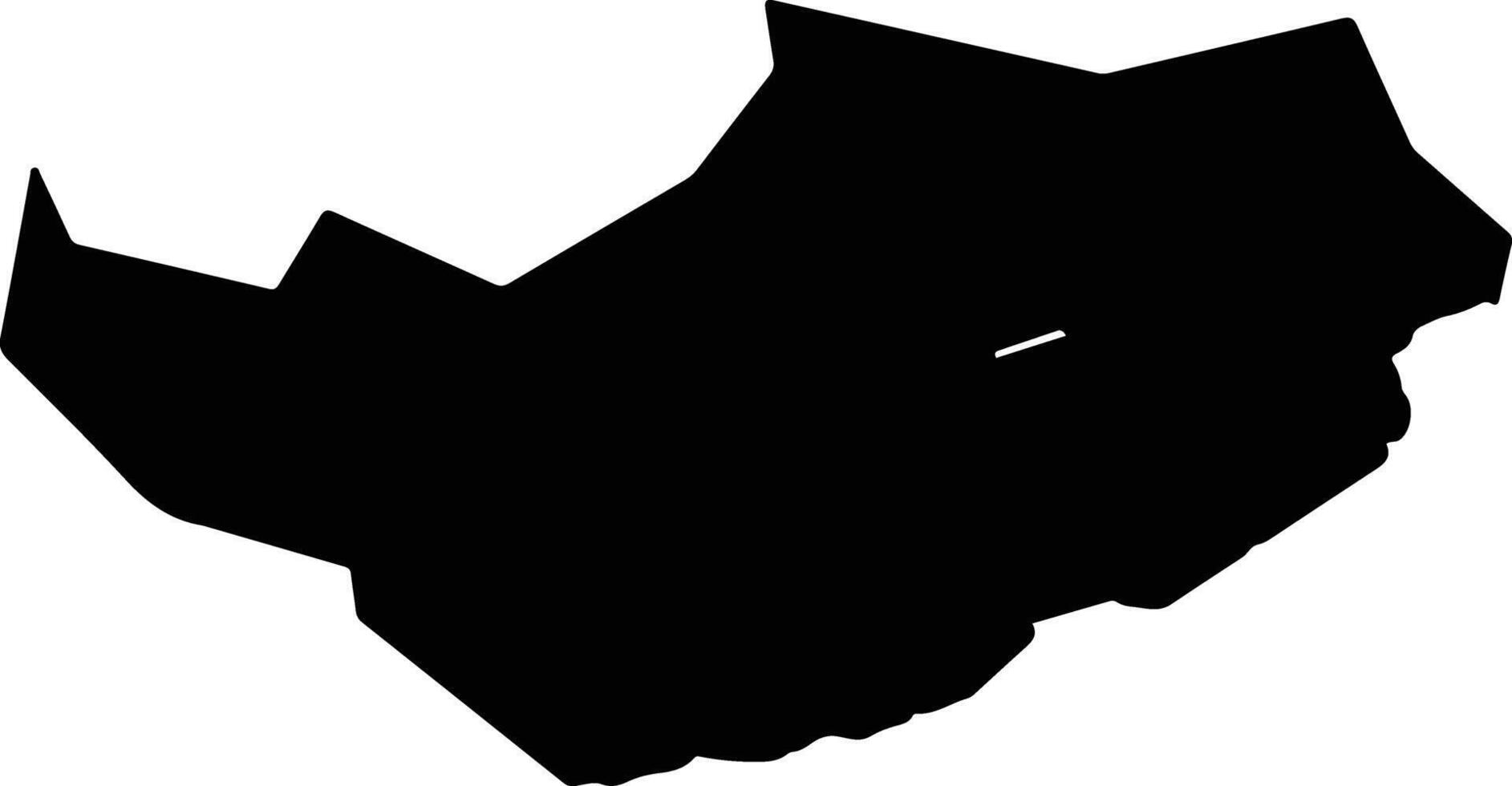 Akhangaran Uzbekistan silhouette map vector
