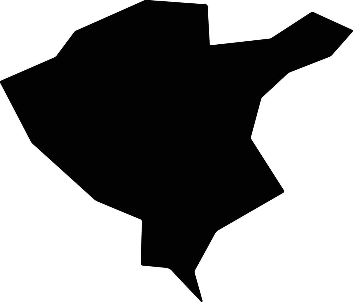 Akinyele Nigeria silhouette map vector