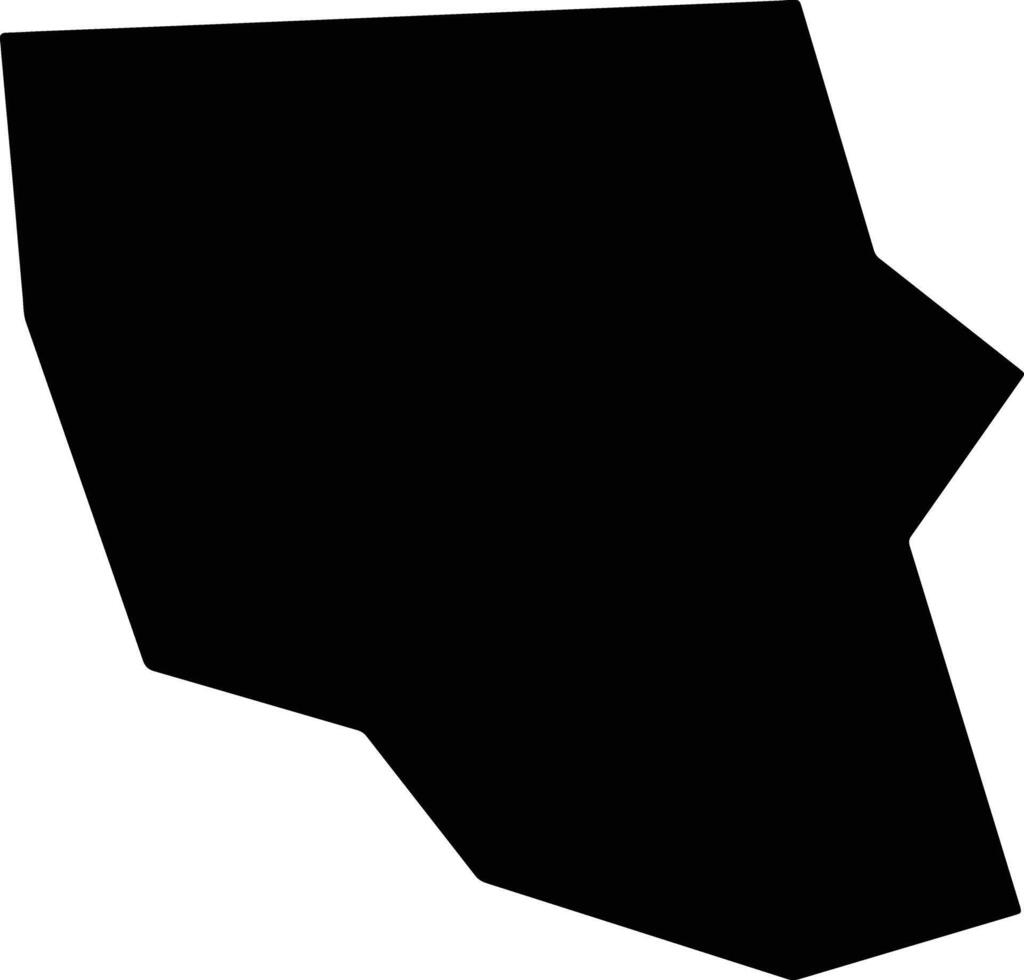 Akoko South East Nigeria silhouette map vector