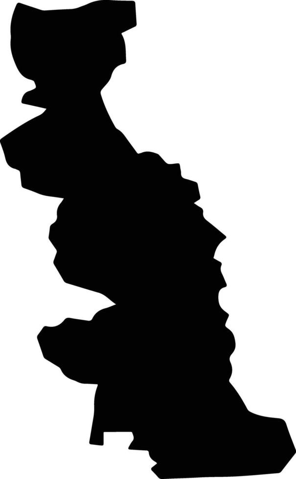 Aksu Turkey silhouette map vector