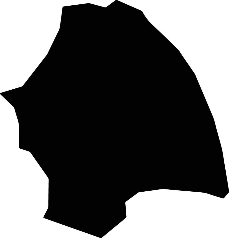 Akwanga Nigeria silhouette map vector