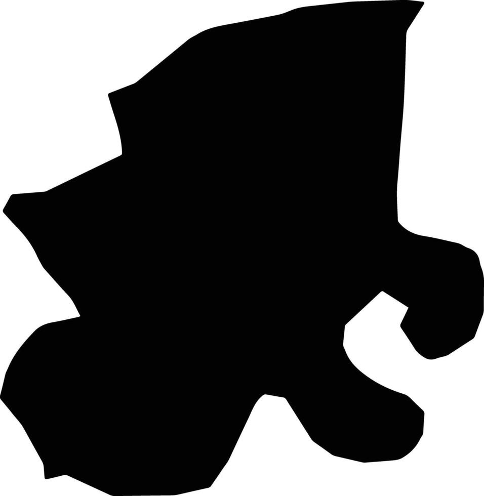 Al Abdiyah Yemen silhouette map vector