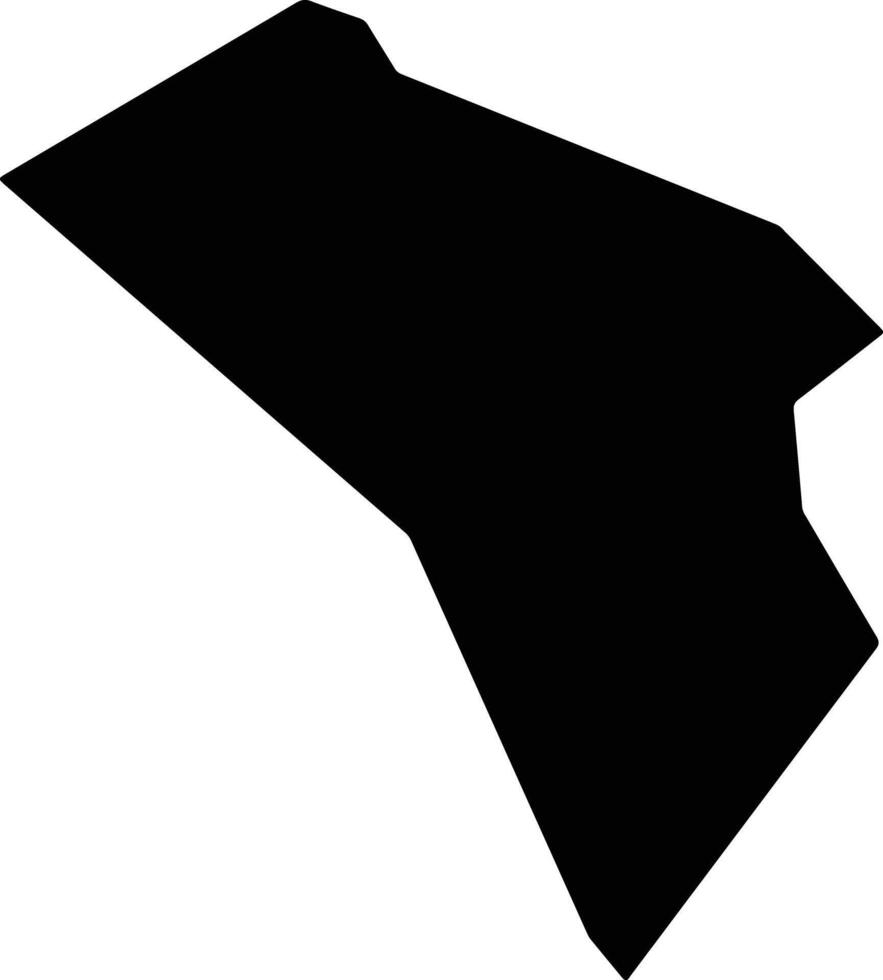 Al Buram Sudan silhouette map vector