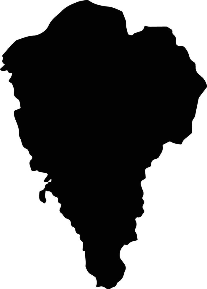 Al Birk Saudi Arabia silhouette map vector