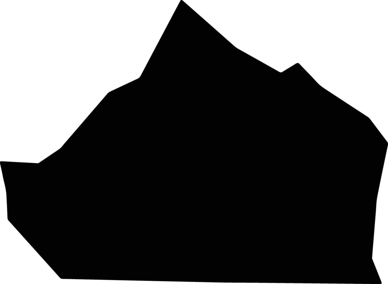 Al Daur Iraq silhouette map vector