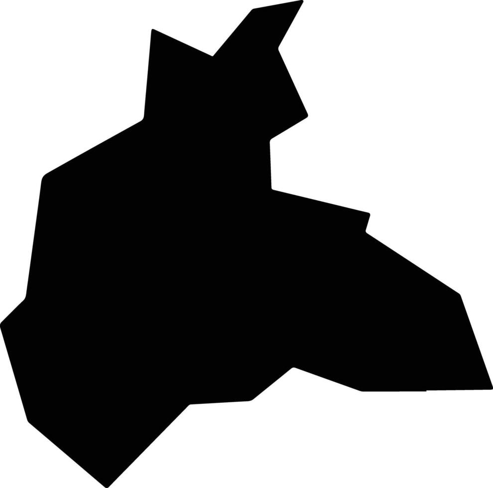 Al Diwaniya Iraq silhouette map vector