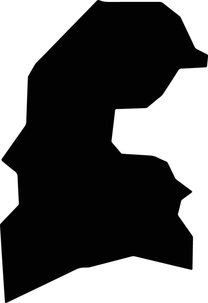 Al Falluja Iraq silhouette map vector