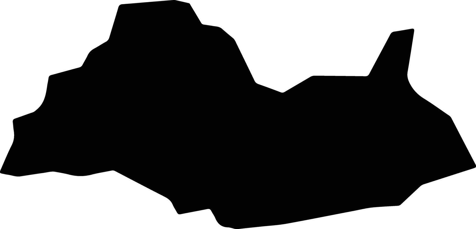 Al Fasher Sudan silhouette map vector