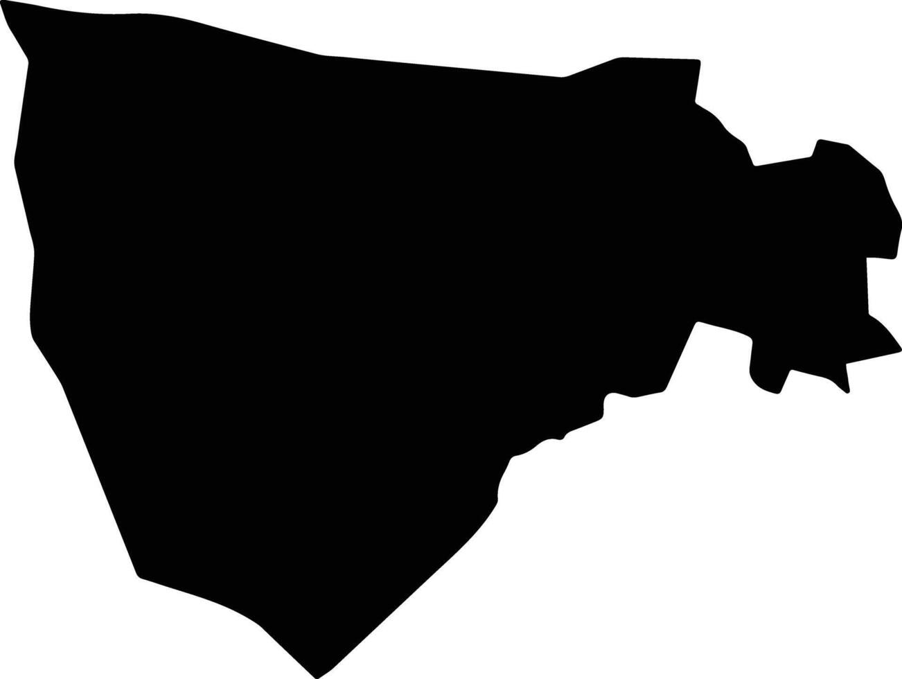 Al Ganab Sudan silhouette map vector