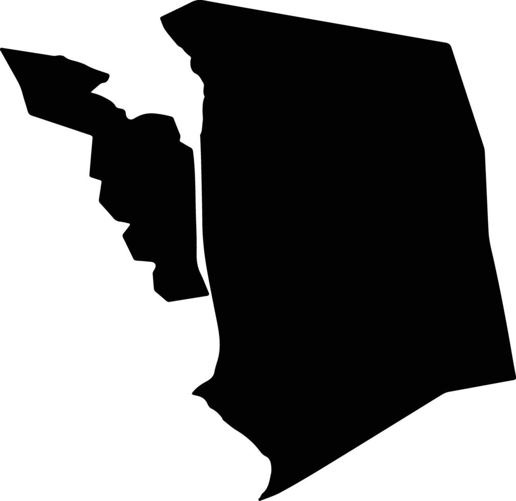Al Ganayin Egypt silhouette map vector