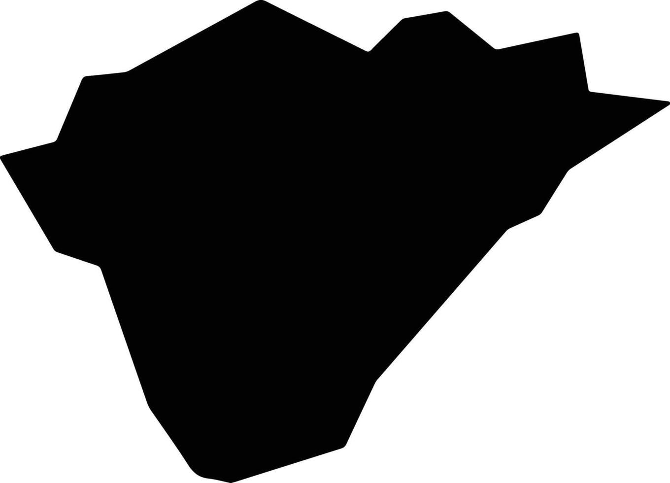 Al Hamdaniya Iraq silhouette map vector