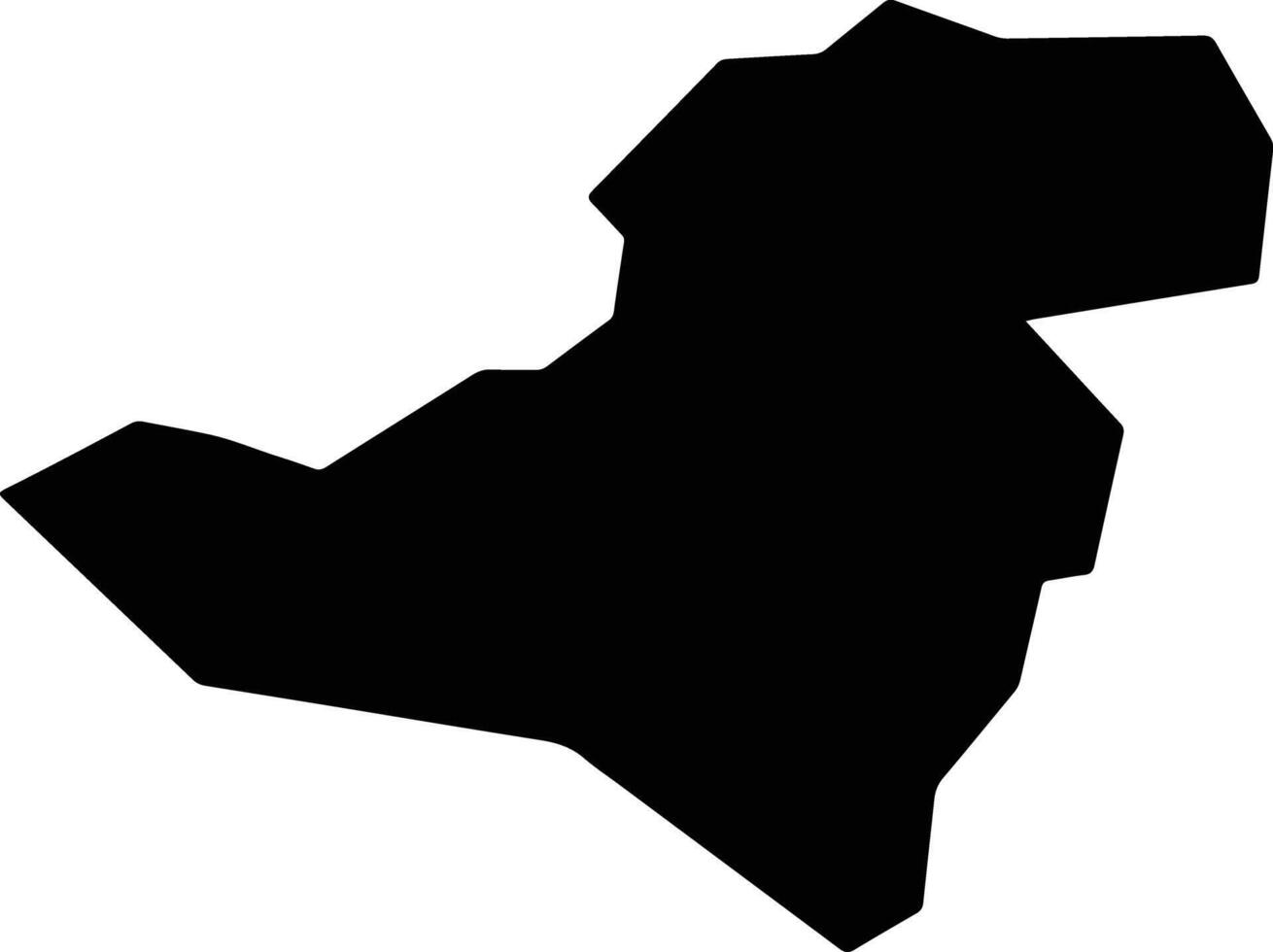 Al Hamza Iraq silhouette map vector