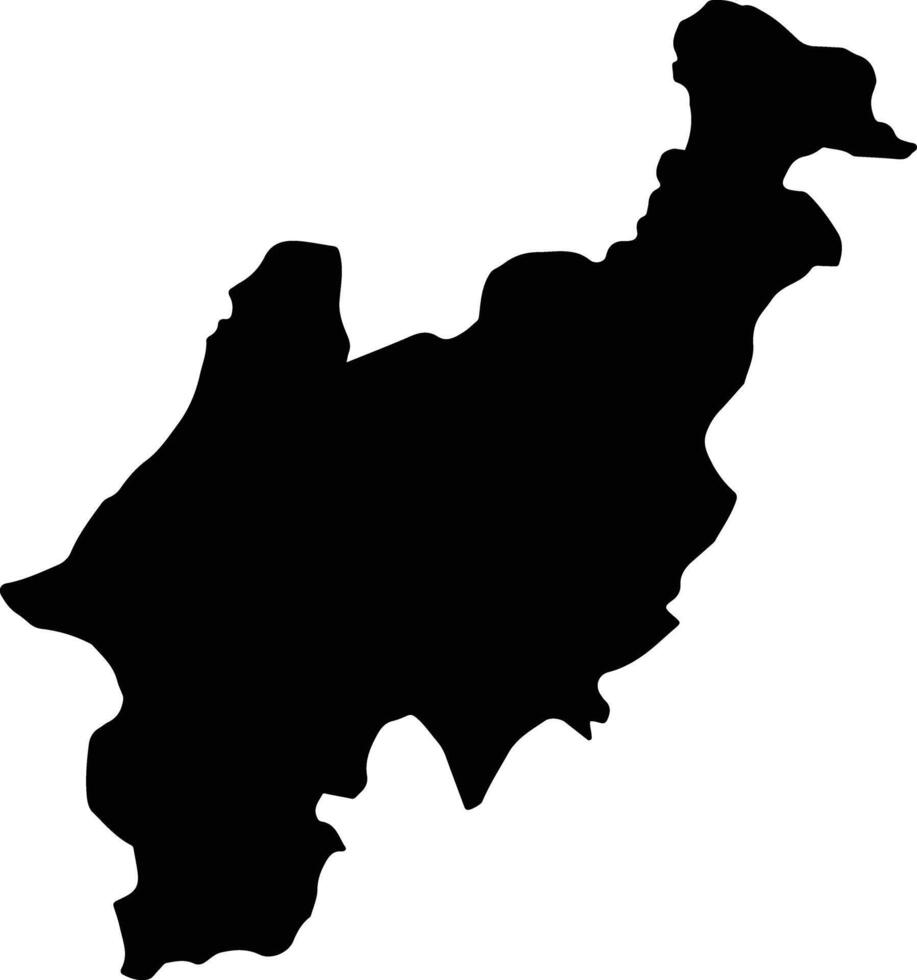 Al Harjah Saudi Arabia silhouette map vector