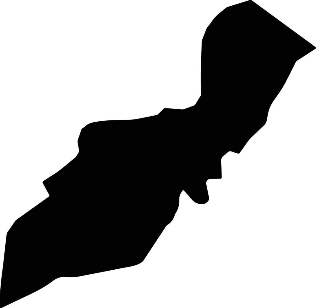 Al Hashwah Yemen silhouette map vector