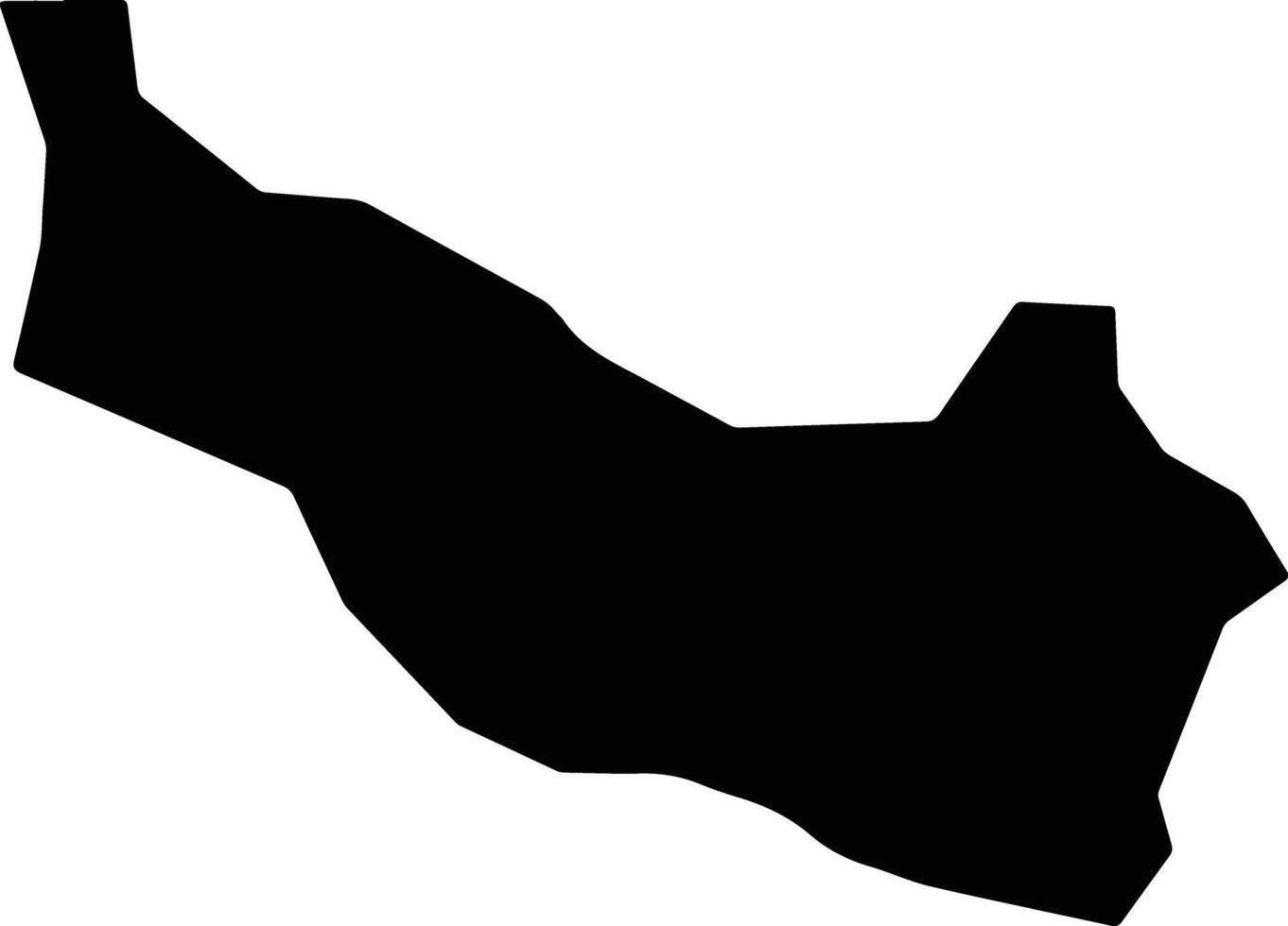Al Hujjaylah Yemen silhouette map vector